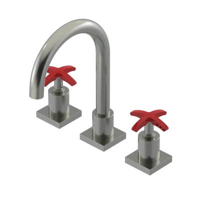 Rubinet Widespread Lav. Set. (less drain) Satin Nickel