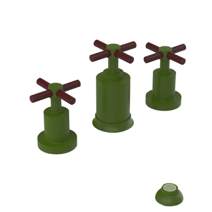 Rubinet Bidet Fitting with Spray, Diverter, and Vacuum Breaker (less drain) Green Envy