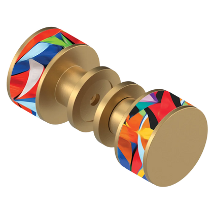 Rubinet Shower Door Knob (set) Satin Gold