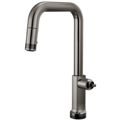 Kintsu SmartTouch Pull-Down Faucet with Square Spout - Less Handle - Lumicoat® Black Onyx