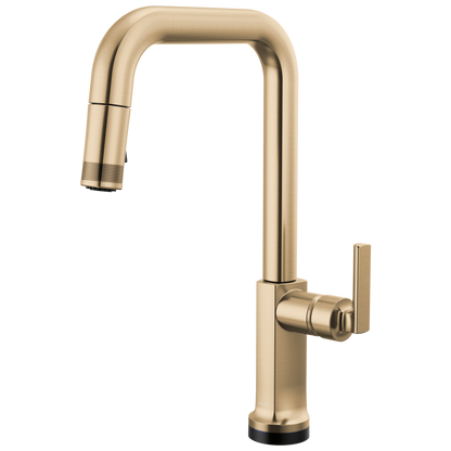 Brizo Kintsu SmartTouch Pull-Down Faucet with Square Spout - Less Handle - Complete Kit - Lumicoat® Luxe Gold®