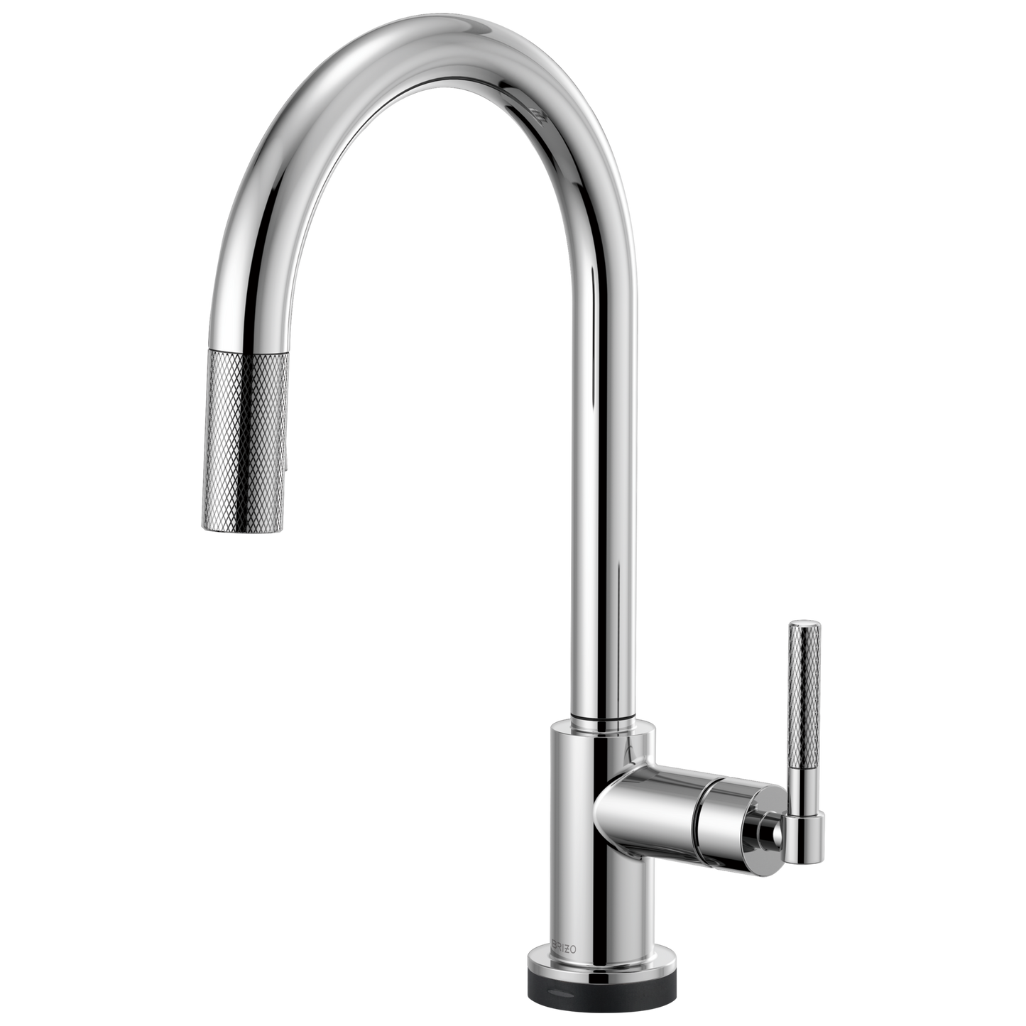 Litze SmartTouch Pull-Down Kitchen Faucet with Arc Spout and Knurled Handle - Polished Chrome