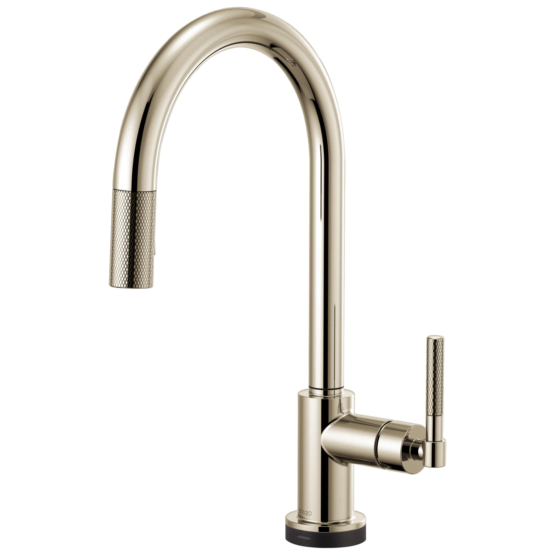 Litze SmartTouch Pull-Down Kitchen Faucet with Arc Spout and Knurled Handle - Brilliance® Polished Nickel