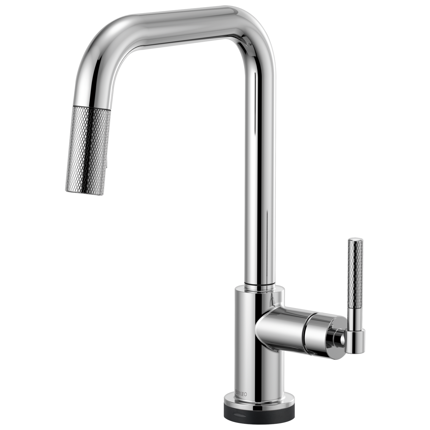 Litze SmartTouch Pull-Down Kitchen Faucet with Square Spout and Knurled Handle - Polished Chrome