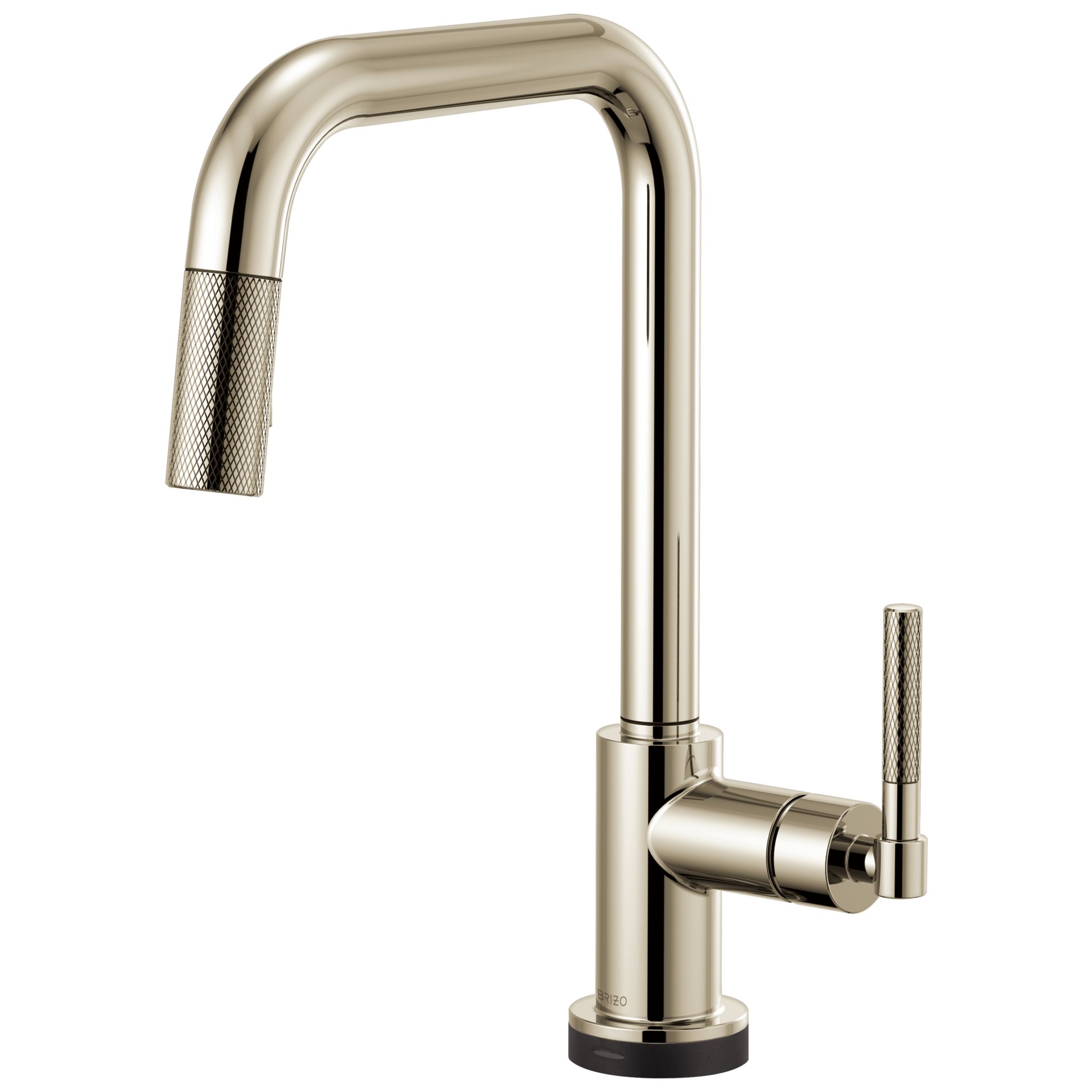 Litze SmartTouch Pull-Down Kitchen Faucet with Square Spout and Knurled Handle - Brilliance® Polished Nickel