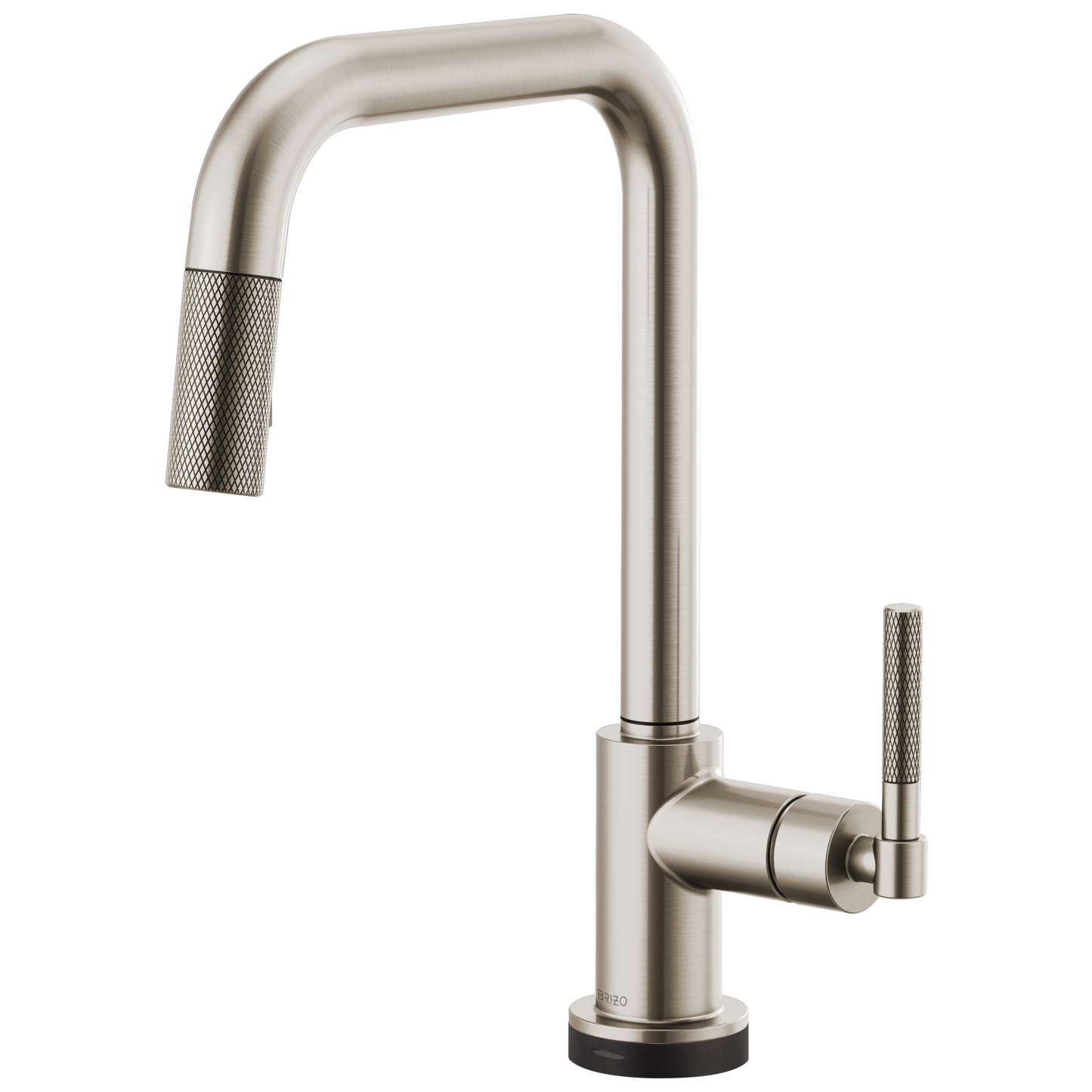 Litze SmartTouch Pull-Down Kitchen Faucet with Square Spout and Knurled Handle - Brilliance® Stainless
