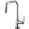 Litze SmartTouch Pull-Down Kitchen Faucet with Square Spout and Industrial Handle - Polished Chrome