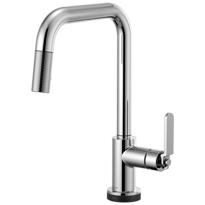 Litze SmartTouch Pull-Down Kitchen Faucet with Square Spout and Industrial Handle - Polished Chrome