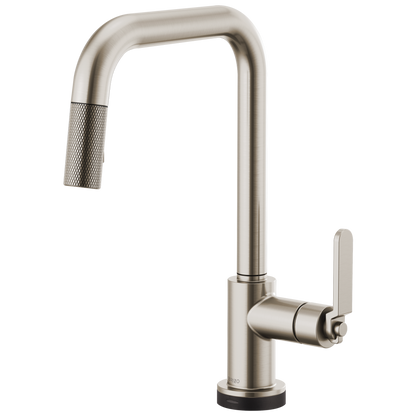 Litze SmartTouch Pull-Down Kitchen Faucet with Square Spout and Industrial Handle - Brilliance® Stainless