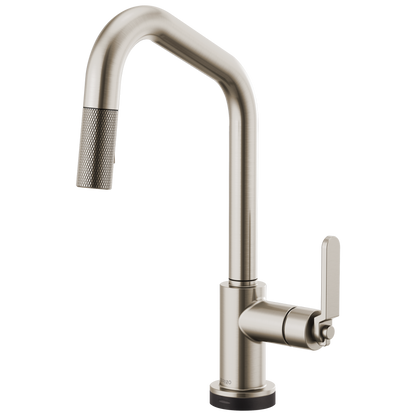 Litze SmartTouch Pull-Down Kitchen Faucet with Angled Spout and Industrial Handle - Brilliance® Stainless