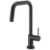Brizo Odin SmartTouch Pull-Down Kitchen Faucet with Square Spout - Less Handle - Complete Kit - Matte Black