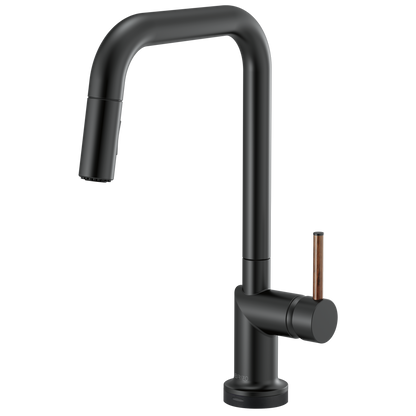Brizo Odin SmartTouch Pull-Down Kitchen Faucet with Square Spout - Less Handle - Complete Kit - Matte Black