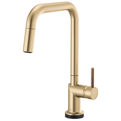 Brizo Odin SmartTouch Pull-Down Kitchen Faucet with Square Spout - Less Handle - Complete Kit - Brilliance® Luxe Gold®
