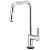 Brizo Odin SmartTouch Pull-Down Kitchen Faucet with Square Spout - Less Handle - Complete Kit - Polished Chrome