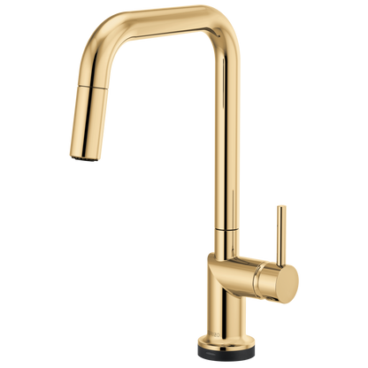 Brizo Odin SmartTouch Pull-Down Kitchen Faucet with Square Spout - Less Handle - Complete Kit - Brilliance® Polished Gold