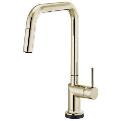 Brizo Odin SmartTouch Pull-Down Kitchen Faucet with Square Spout - Less Handle - Complete Kit - Brilliance® Polished Nickel