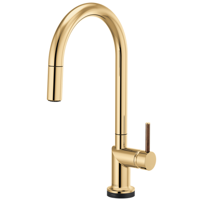Brizo Odin SmartTouch Pull-Down Kitchen Faucet with Arc Spout - Less Handle - Complete Kit - Brilliance® Polished Gold
