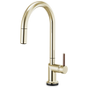 Brizo Odin SmartTouch Pull-Down Kitchen Faucet with Arc Spout - Less Handle - Complete Kit - Brilliance® Polished Nickel