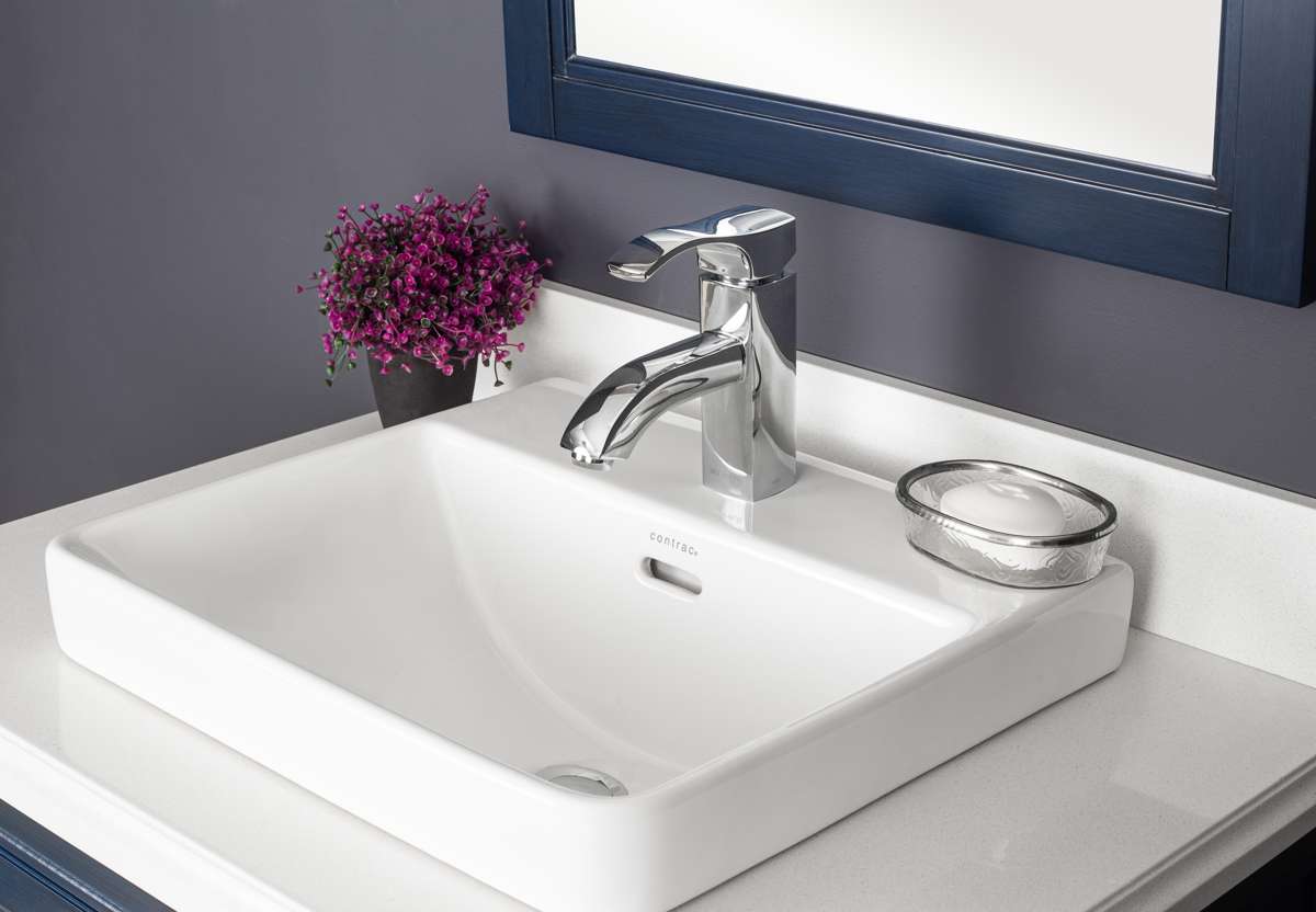 Contac Conwick – 6410LEX – Single Hole Semi-Recessed Vessel Sink