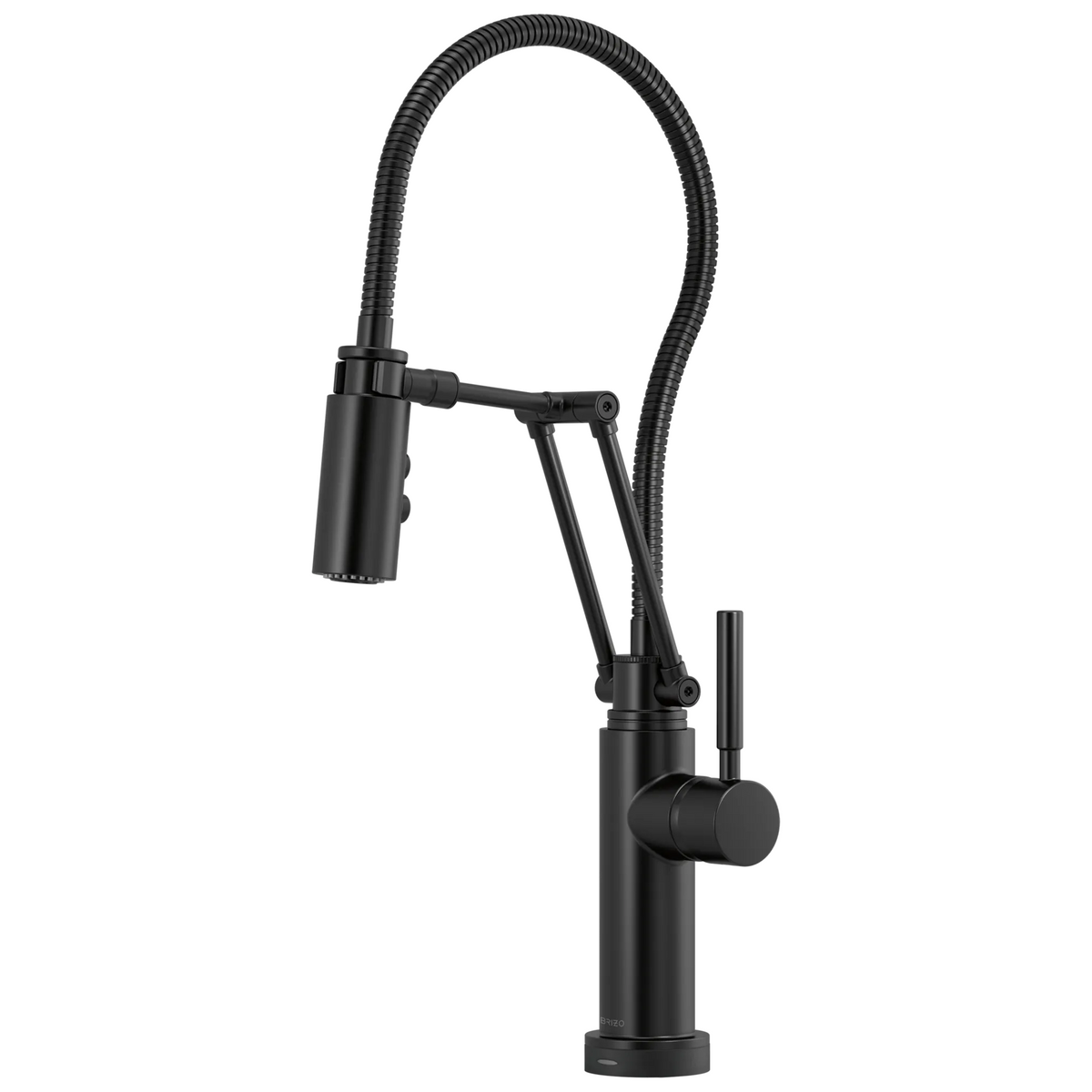 Solna SmartTouch Articulating Kitchen Faucet With Finished Hose - Matte Black