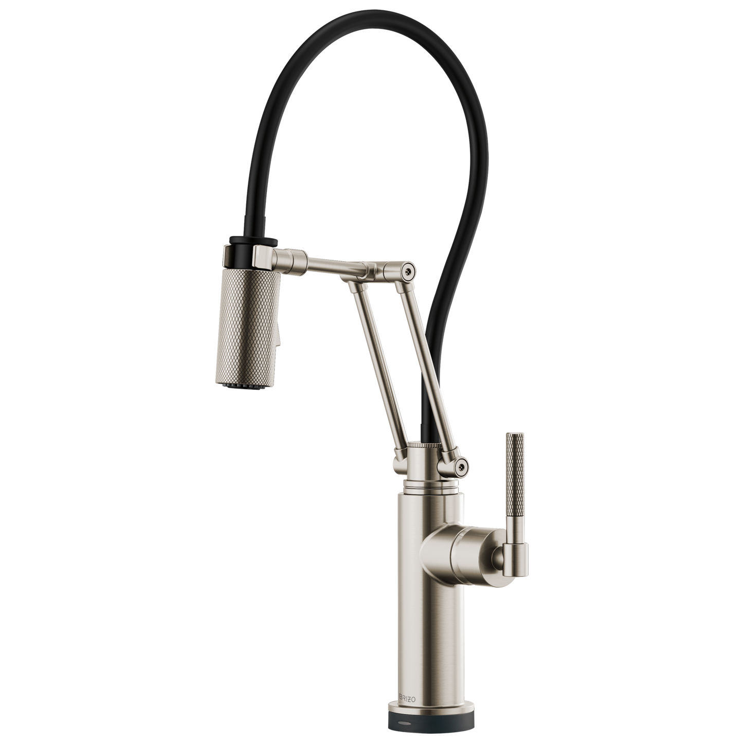 Litze SmartTouch Articulating Kitchen Faucet with Knurled Handle - Brilliance® Stainless