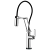 Litze SmartTouch Articulating Kitchen Faucet with Industrial Handle - Polished Chrome