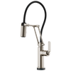 Litze SmartTouch Articulating Kitchen Faucet with Industrial Handle - Brilliance® Stainless