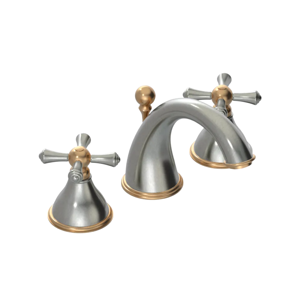 Rubinet Widespread Lav. Set. (less drain) Satin Nickel