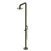 Rubinet Pressure Balance Outdoor Shower with Hand Held Shower & 10" Shower Head - 304 Stainless Steel Green Envy