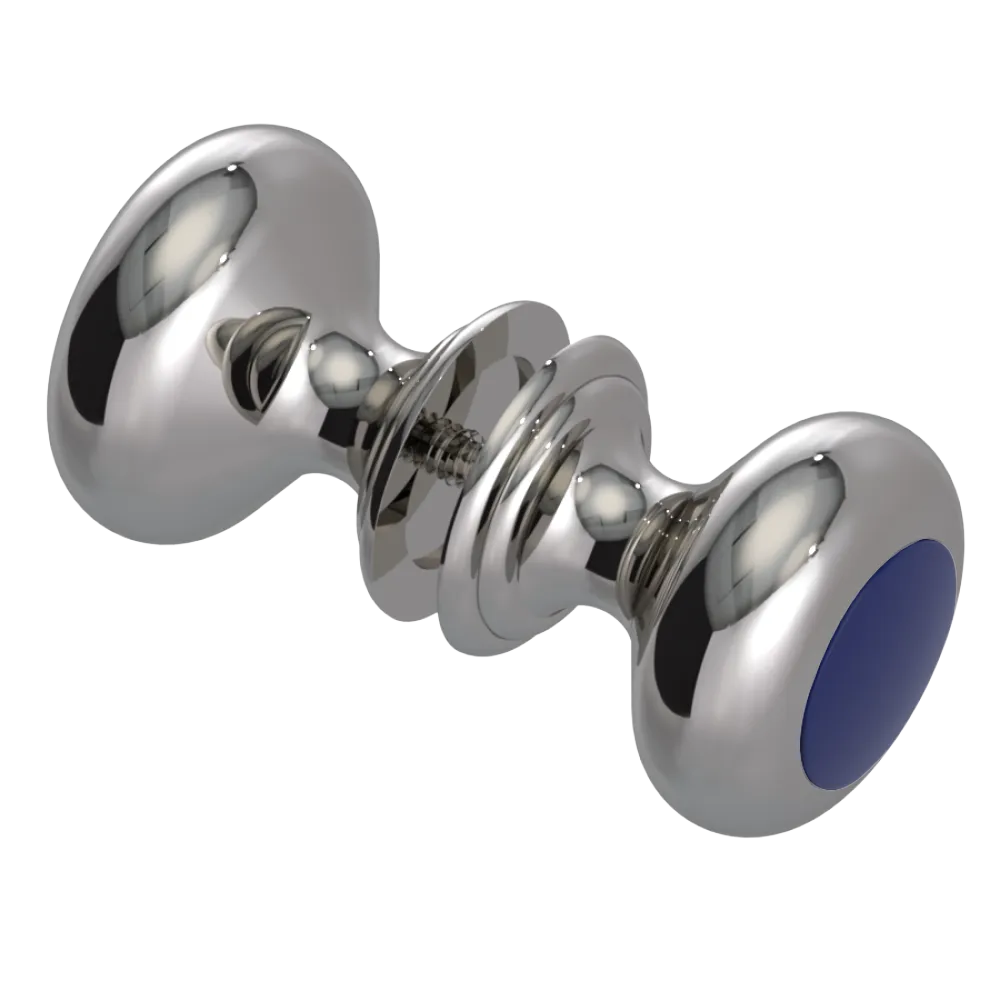 Rubinet Shower Door Knob (set) Polished Nickel