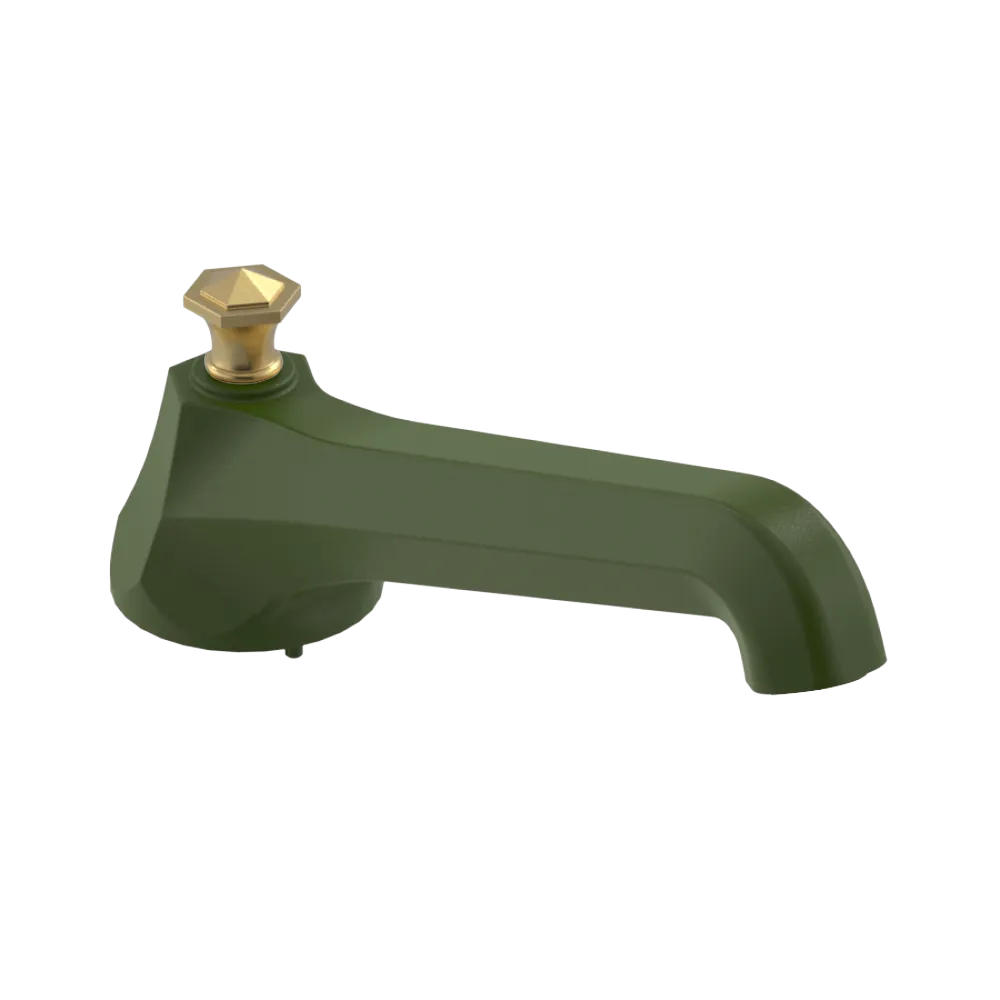 Rubinet Tub Filler Spout Deck Mount Green Envy