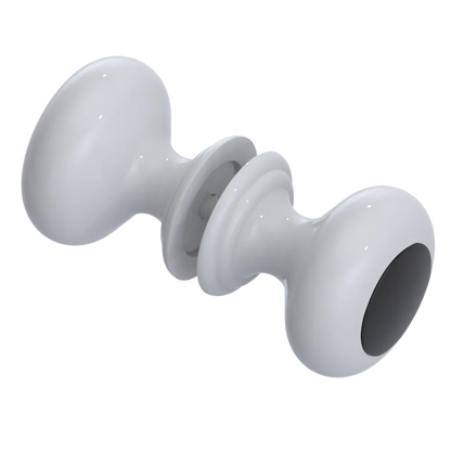 Rubinet Shower Door Knob (set) White