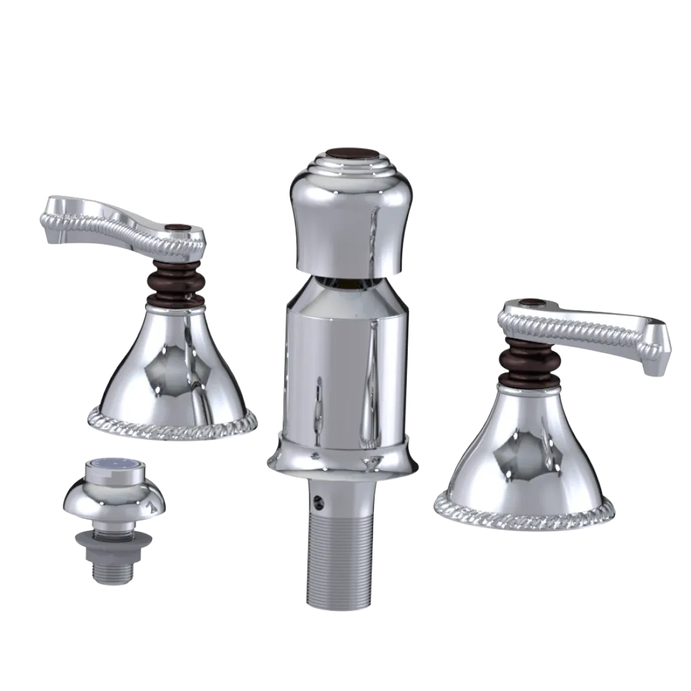 Rubinet Bidet Fitting with Spray, Diverter, and Vacum Breaker (Less Drain) Chrome