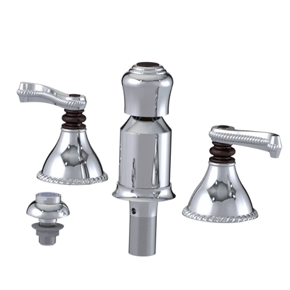 Rubinet Bidet Fitting with Spray, Diverter, and Vacum Breaker (Less Drain) Chrome