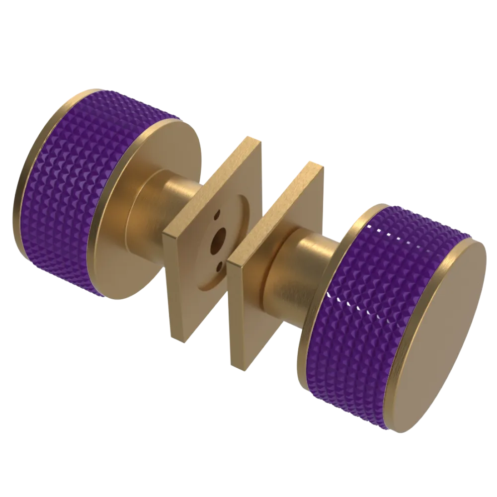 Rubinet Shower Door Knob (set) Satin Gold