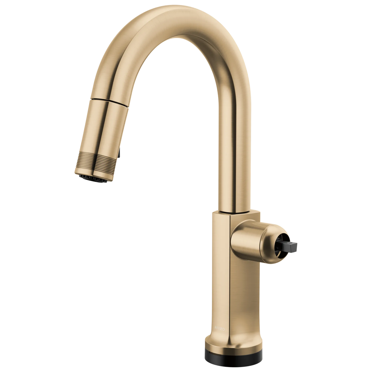 Kintsu SmartTouch Pull-Down Prep Faucet with Arc Spout - Less Handle - Lumicoat® Luxe Gold®