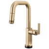 Brizo Kintsu SmartTouch Pull-Down Prep Faucet with Square Spout - Less Handle - Complete Kit - Lumicoat® Luxe Gold®