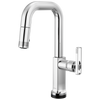 Brizo Kintsu SmartTouch Pull-Down Prep Faucet with Square Spout - Less Handle - Complete Kit - Lumicoat® Polished Chrome