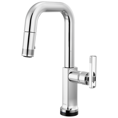 Brizo Kintsu SmartTouch Pull-Down Prep Faucet with Square Spout - Less Handle - Complete Kit - Lumicoat® Polished Chrome