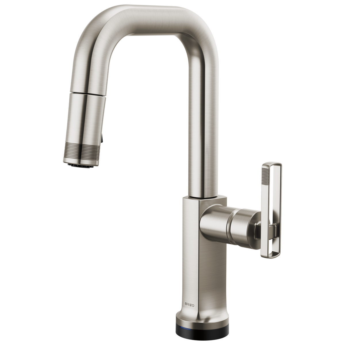 Brizo Kintsu SmartTouch Pull-Down Prep Faucet with Square Spout - Less Handle - Complete Kit - Lumicoat® Stainless