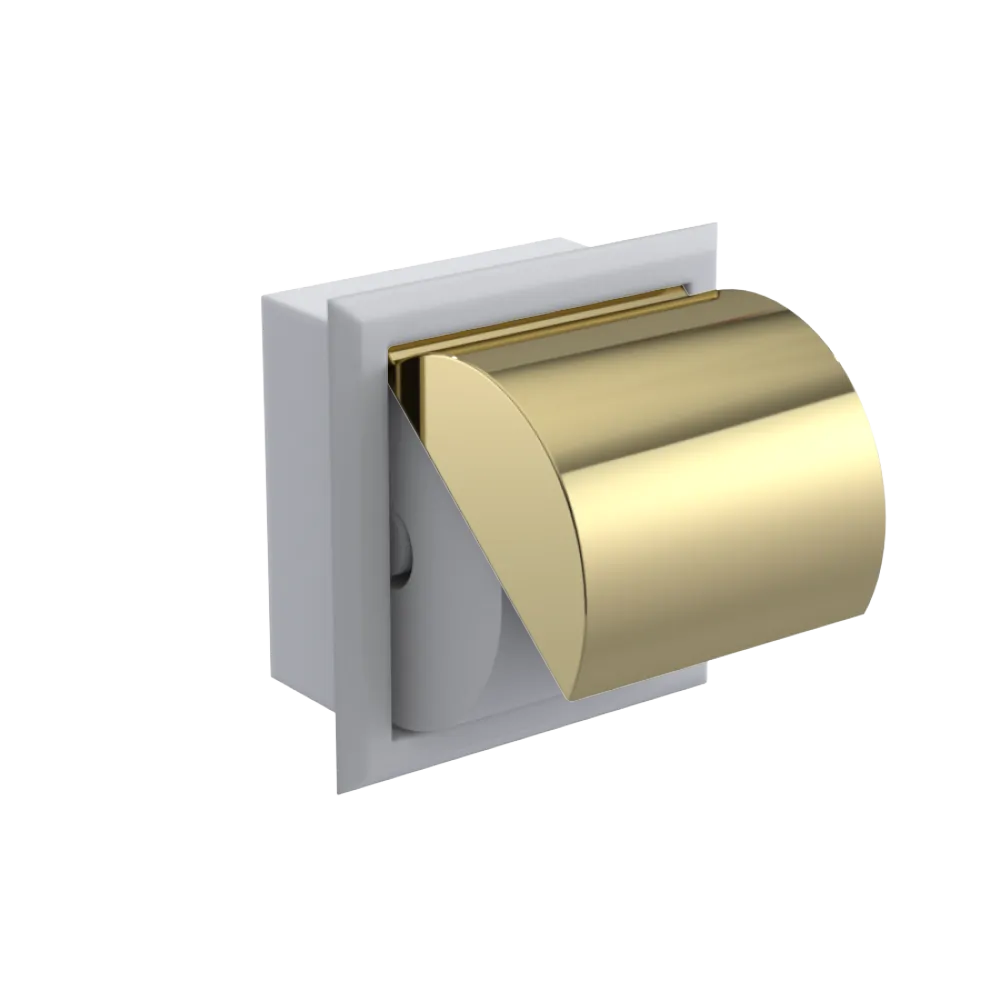 Rubinet RECESSED TOILET PAPER HOLDER Matt White