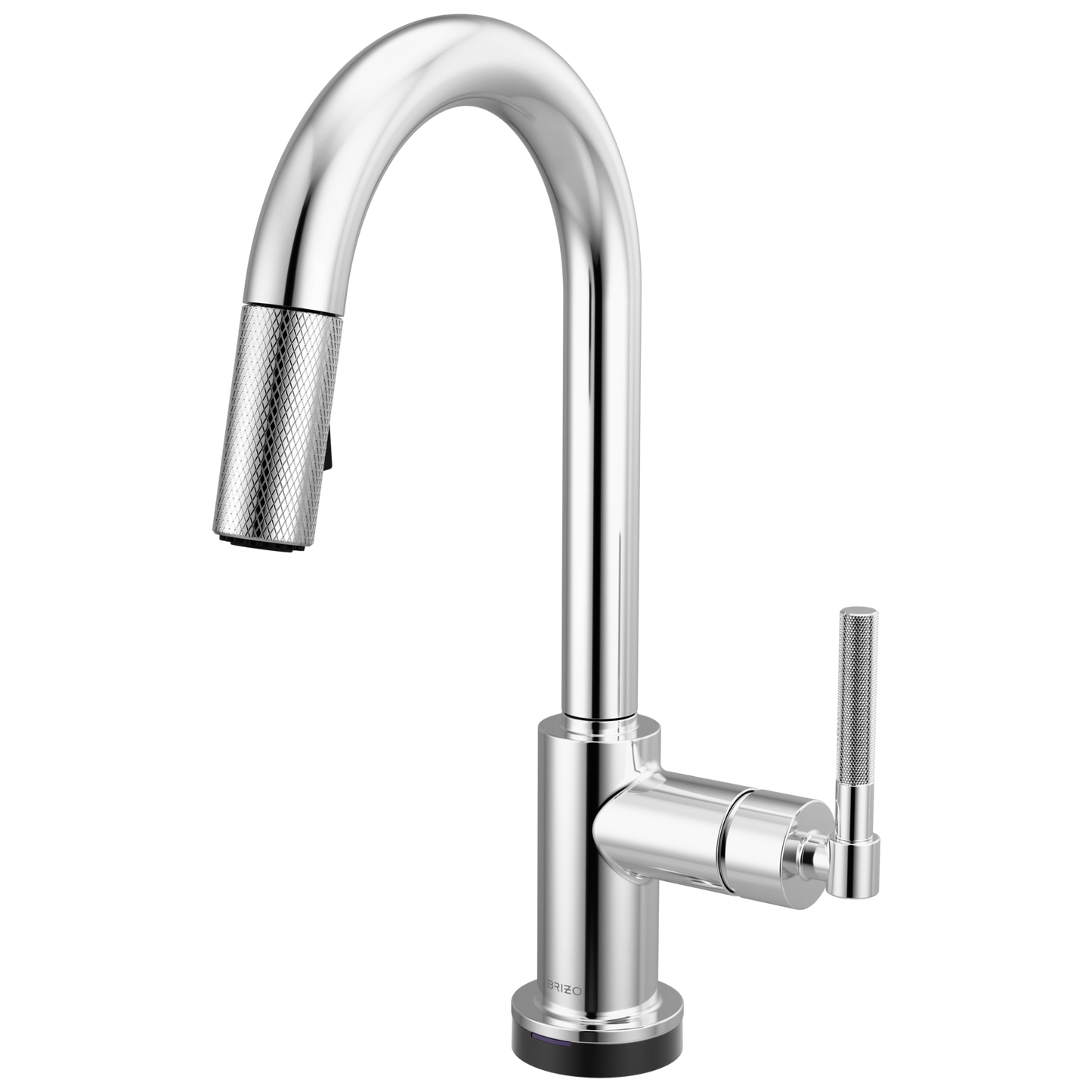 Brizo Smarttouch Pull Down Prep Faucet With Arc Spout Knurled Handle