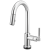 Brizo Smarttouch Pull Down Prep Faucet With Arc Spout Knurled Handle
