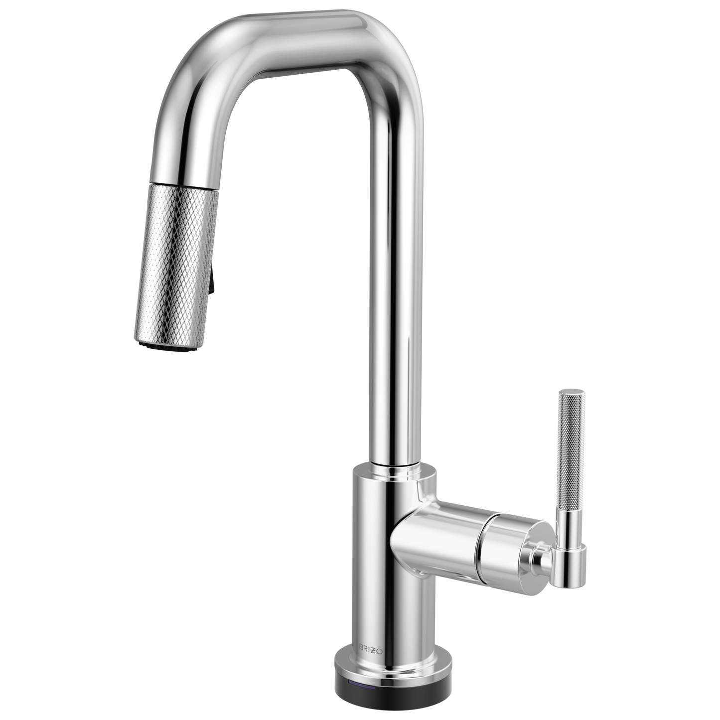 Brizo Smarttouch Pull Down Prep Faucet With Square Spout Knurled Handle