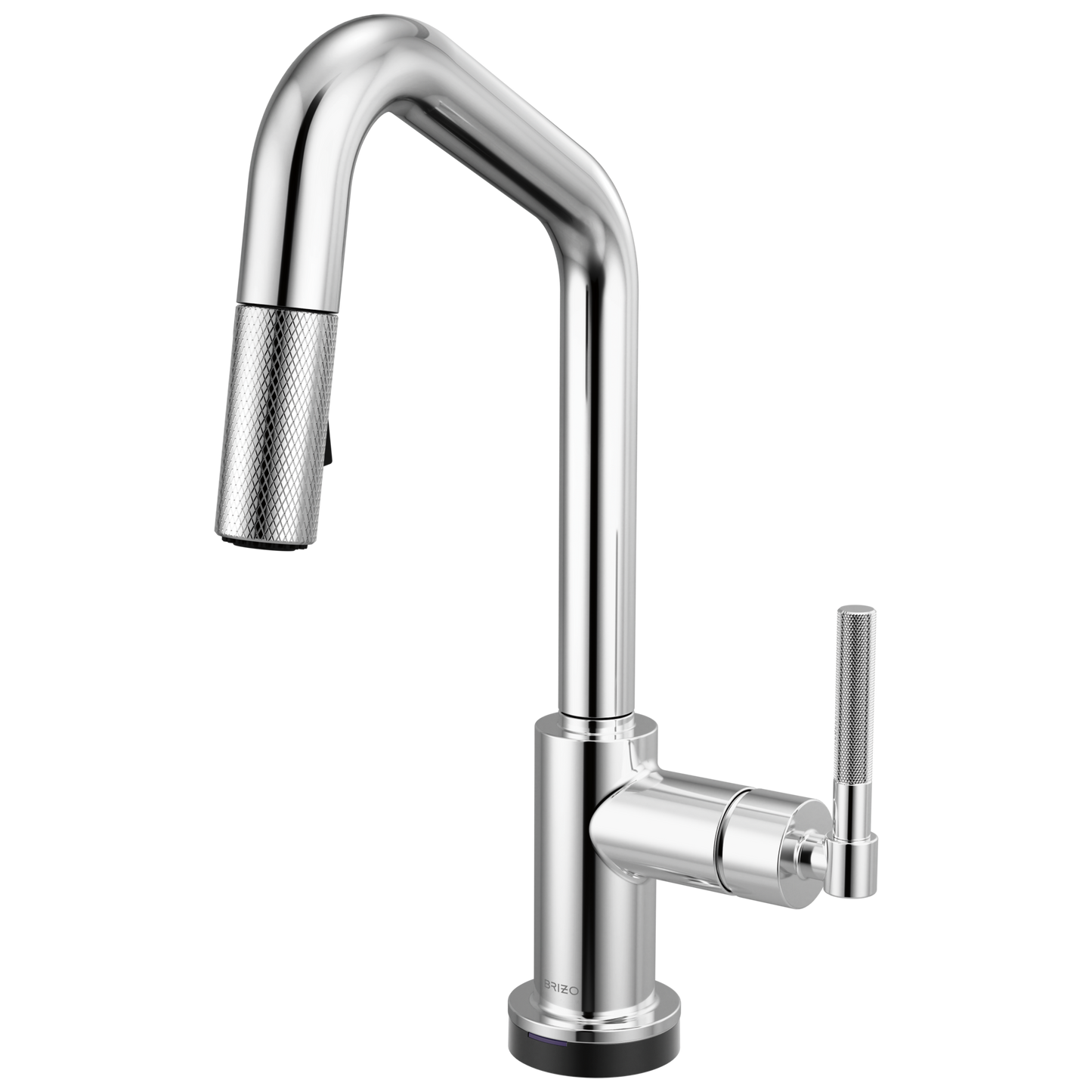 Brizo Smarttouch Pull Down Prep Faucet With Angle Spout Knurled Handle