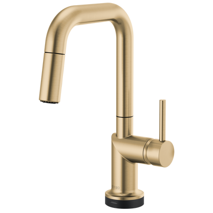 Brizo Odin SmartTouch Pull-Down Prep Kitchen Faucet with Square Spout - Less Handle - Complete Kit - Brilliance® Luxe Gold®