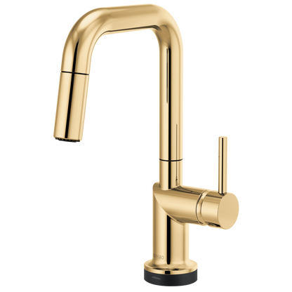 Brizo Odin SmartTouch Pull-Down Prep Kitchen Faucet with Square Spout - Less Handle - Complete Kit - Brilliance® Polished Gold