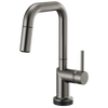 Brizo Odin SmartTouch Pull-Down Prep Kitchen Faucet with Square Spout - Less Handle - Complete Kit - Brilliance® Luxe Steel®
