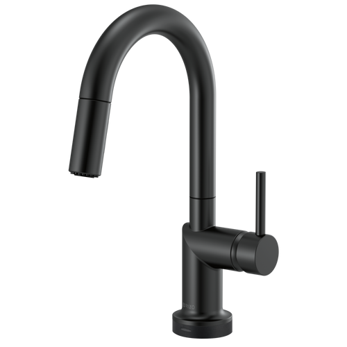 Brizo Odin SmartTouch Pull-Down Prep Kitchen Faucet with Arc Spout - Less Handle - Complete Kit - Matte Black