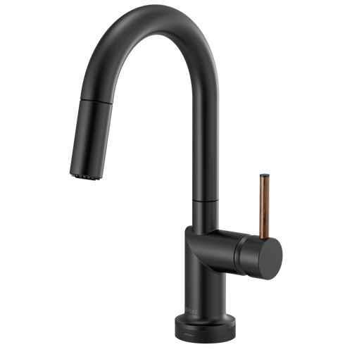 Brizo Odin SmartTouch Pull-Down Prep Kitchen Faucet with Arc Spout - Less Handle - Complete Kit - Matte Black
